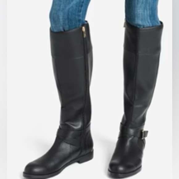 REACTION Kenneth Cole Tall Wind Riding Black Boot Size 9.5 - Picture 1 of 6